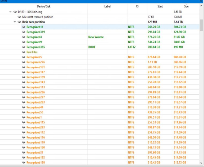 280+ NTFS structures list 1