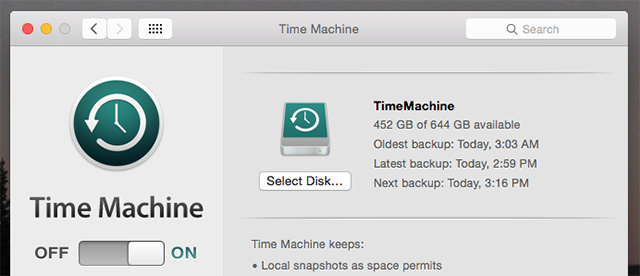 Time machine NAS working